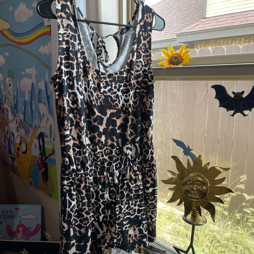VENUS animal print black and brown sleeveless romper - Picture 4 of 11
